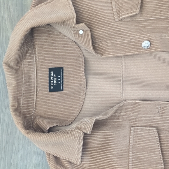 Corduroy shacket / light brown / L - Picture 2 of 4